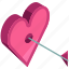 arrow, heart, love, target, valentine 