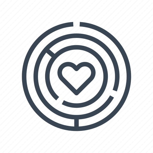 Heart, labyrinth, love, maze icon - Download on Iconfinder