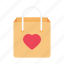 bag, gift, wedding, love, heart 