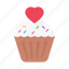 muffin, cake, pie, love, cupcake 
