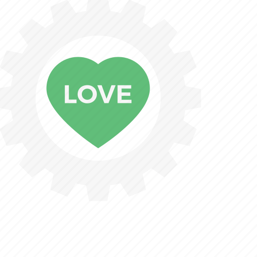 Love, gear, romance, heart, setting icon - Download on Iconfinder