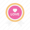 badge, love, valentine, heart, wedding