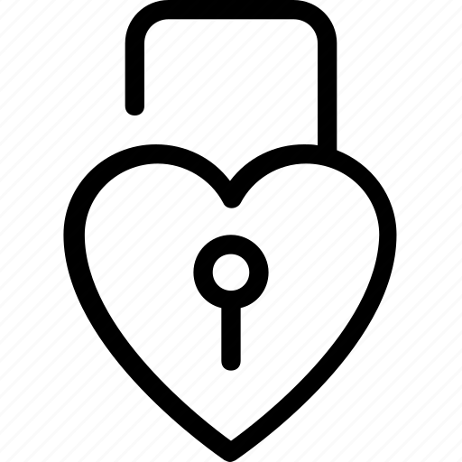 Heart lock, lock, padlock, privacy, secret icon - Download on Iconfinder