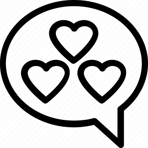 Chat bubble, love chat, love message, romantic chat, romantic conversation icon - Download on Iconfinder