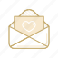 card, envelope, greeting, letter, love, mail, valentine 
