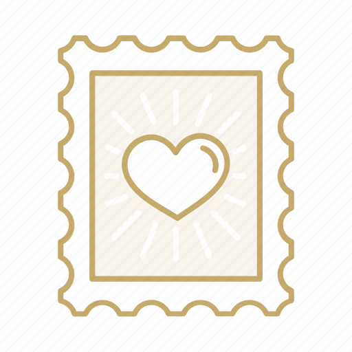 Decoration, heart, love, stamp, valentine, wedding icon - Download on Iconfinder