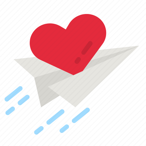 Paper, plane, heart, love, message icon - Download on Iconfinder