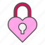heart, key, love, padlock, valentine 