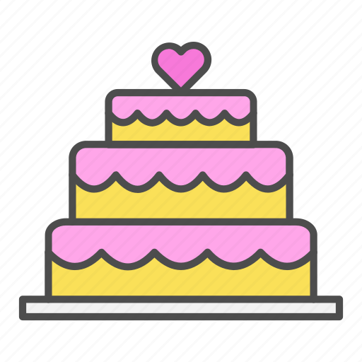 Cake, heart, love, valentine, wedding icon - Download on Iconfinder