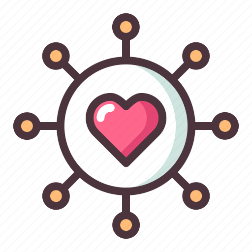 Love, heart, romantic, wedding, valentine, network, connection icon - Download on Iconfinder