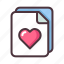 love, heart, romantic, wedding, valentine, file, document, paper 