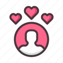 love, heart, romantic, wedding, valentine, user, avatar, people