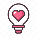 love, heart, romantic, wedding, valentine, idea, creative, bulb, lamp