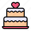 cake, food, heart, love, wedding 