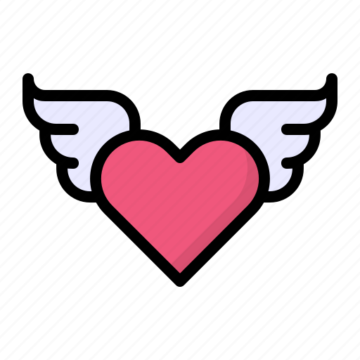 Angel, heart, love, romance, wing icon - Download on Iconfinder