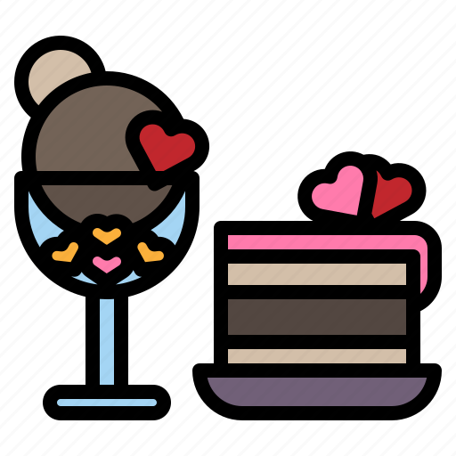 Love, valentine, heart, icecream, cake, cafe icon - Download on Iconfinder