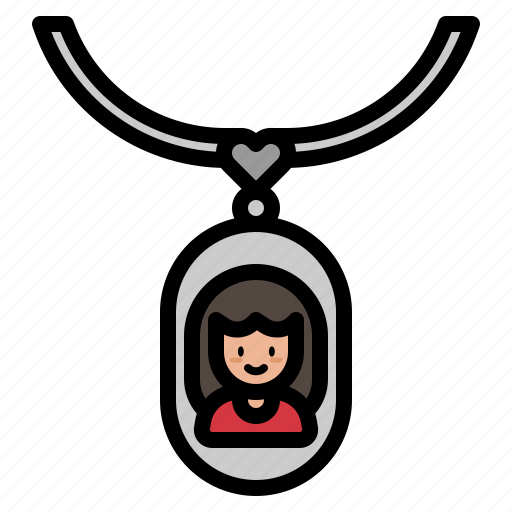 Love, valentine, locket, necklace, woman, accessory icon - Download on Iconfinder