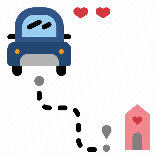 Love, valentine, heart, car, gps, hotel icon - Download on Iconfinder