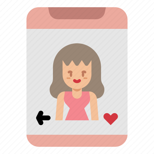 Love, valentine, heart, dating, application, phone, woman icon - Download on Iconfinder
