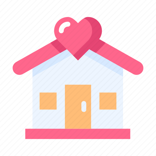 Love, heart, romantic, wedding, valentine, home, house icon - Download on Iconfinder