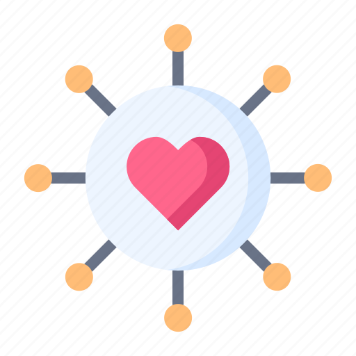 Love, heart, romantic, wedding, valentine, network, connection icon - Download on Iconfinder