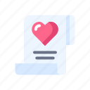 love, heart, romantic, wedding, valentine, paper, document, file