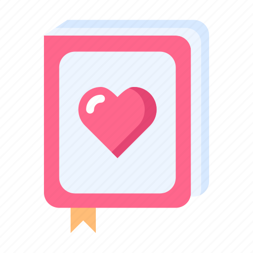 Love, heart, romantic, wedding, valentine, book, knowledge icon - Download on Iconfinder