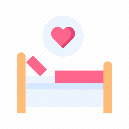 Love, heart, romantic, wedding, valentine, hotel, bed icon - Download on Iconfinder