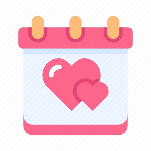 Love, heart, romantic, wedding, valentine, date, calendar icon - Download on Iconfinder