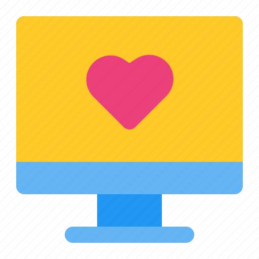 Heart, like, love, romance, television, tv, valentine icon - Download on Iconfinder
