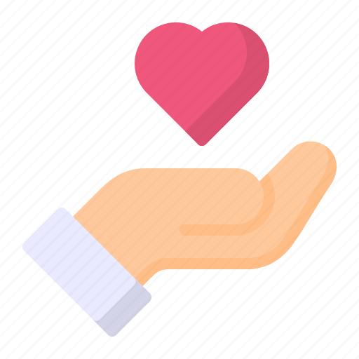 Charity, donation, give, hand, heart icon - Download on Iconfinder