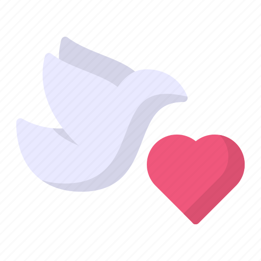 Animal, bird, dove, heart, wedding icon - Download on Iconfinder