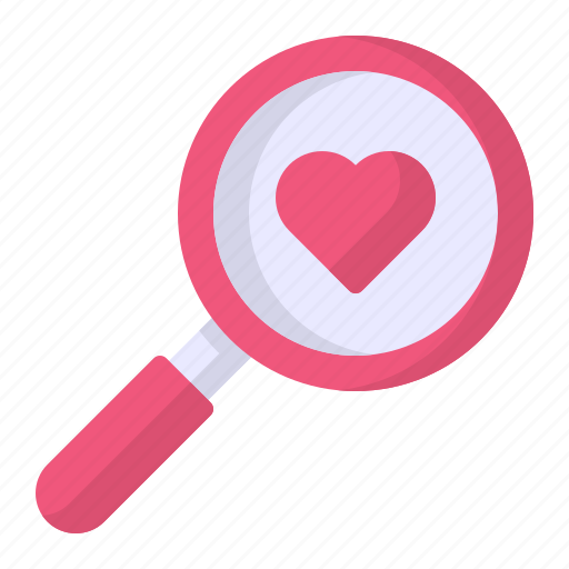 Glass, heart, love, magnifying, search icon - Download on Iconfinder