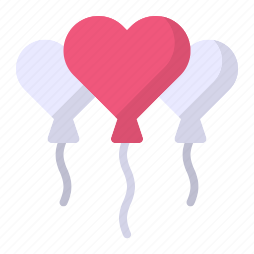 Balloon, balloons, decoration, heart, party, wedding icon - Download on Iconfinder