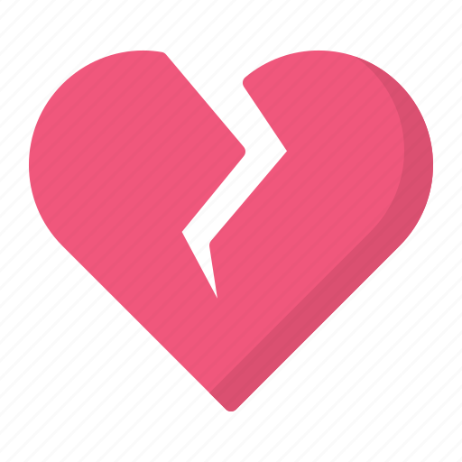 Breakup, broken, divorce, heart, love icon - Download on Iconfinder