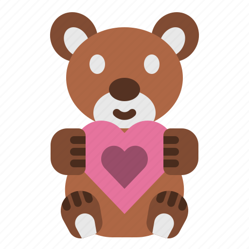 Love, bear, teddy, heart, valentine, toy icon - Download on Iconfinder