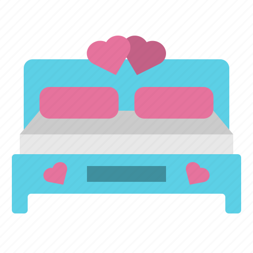 Love, bed, wedding, heart, romance, furniture icon - Download on Iconfinder