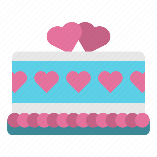 Love, cake, wedding, heart, dessert, valentine, sweet icon - Download on Iconfinder