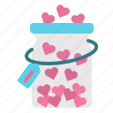 love, jar, heart, valentine, romance, bottle
