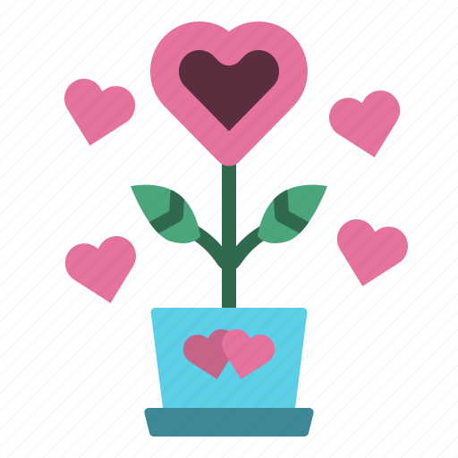 Love, plant, heart, flower, nature, romance icon - Download on Iconfinder