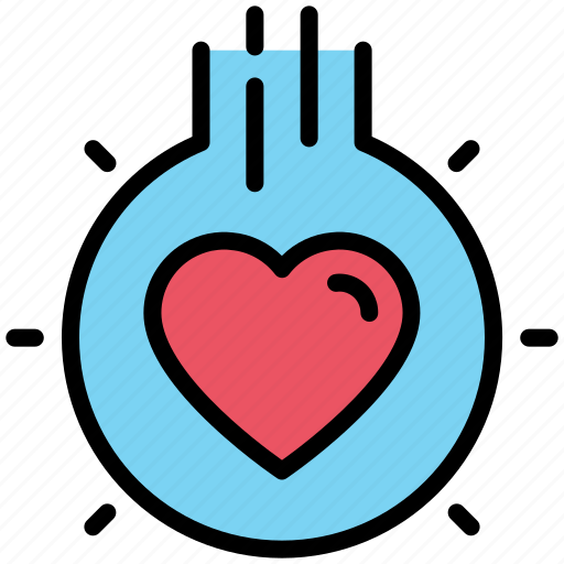 Love, bulb, heart, light, decoration icon - Download on Iconfinder