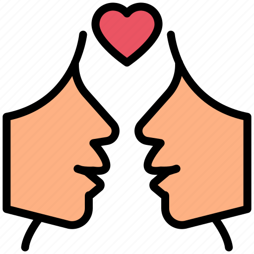 Love, friendship, kissing, couple, face icon - Download on Iconfinder