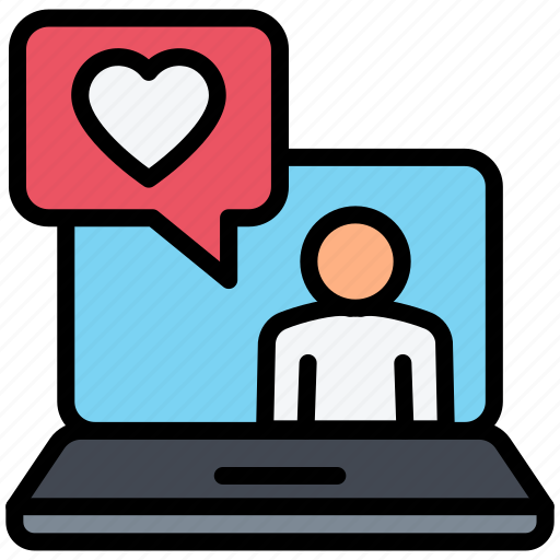 Love, friendship, laptop, video call, message icon - Download on Iconfinder