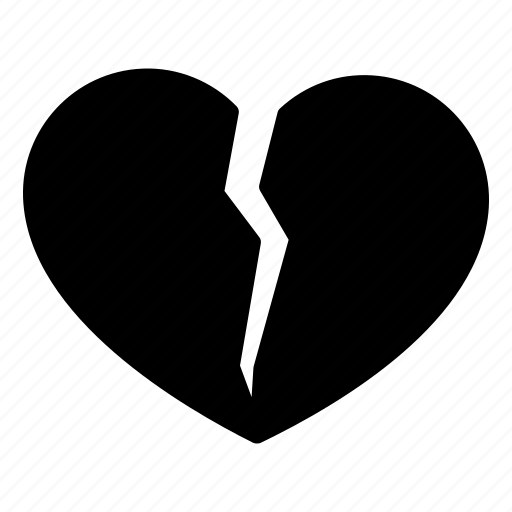 Broken heart, heartbreak, love, valentines day, cracked heart icon - Download on Iconfinder