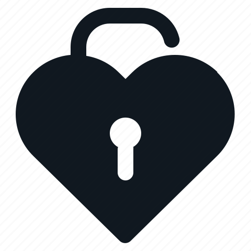 Heart, lock, love, unlocked, valentine icon - Download on Iconfinder