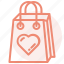 bag, heart, love, market, romance, valentines, wedding 