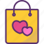 love, shopping, bag 