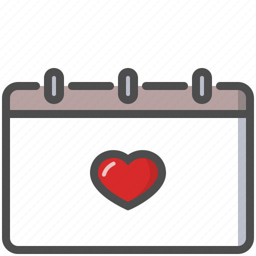 Calendar, celebration, heart, saint valentine icon - Download on Iconfinder