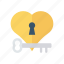 heart, key, lock, love 