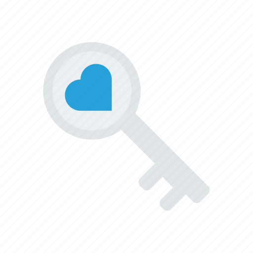 Heart, key, love, romance icon - Download on Iconfinder